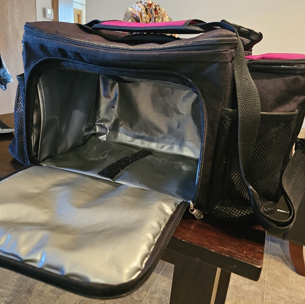 Isobag 6 pack meal bag black/fuscia